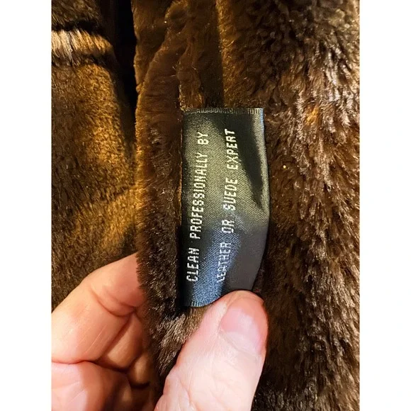 VTG Wilsons Leather Pelle Studio Suede Faux Fur Trim Boho Penny Lane Coat XL - Picture 4 of 10